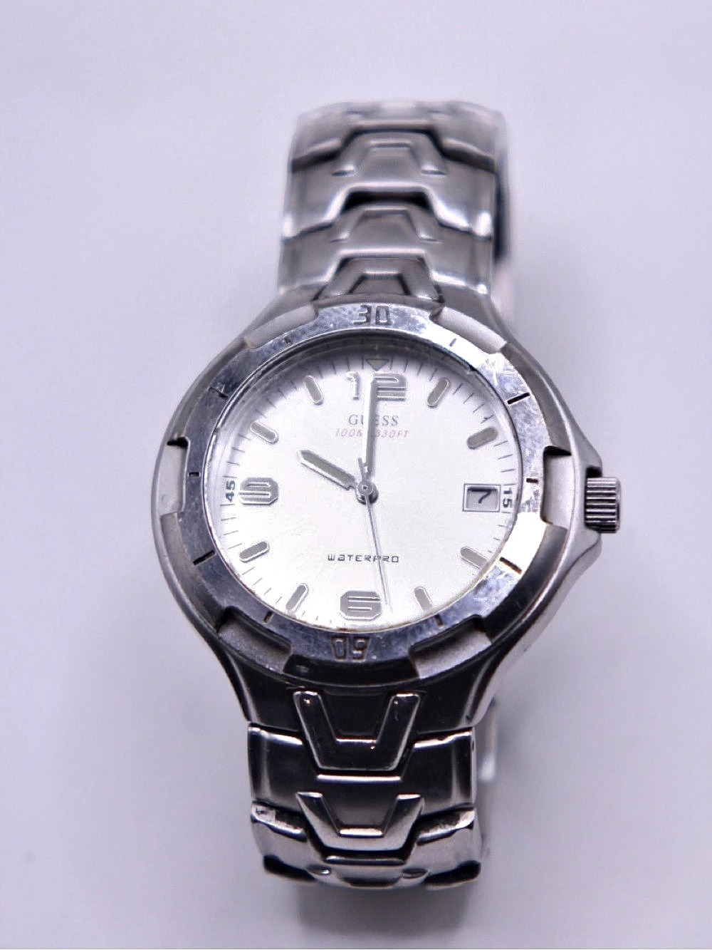 Guess Waterpro Water Resistant Silver Tone Watch